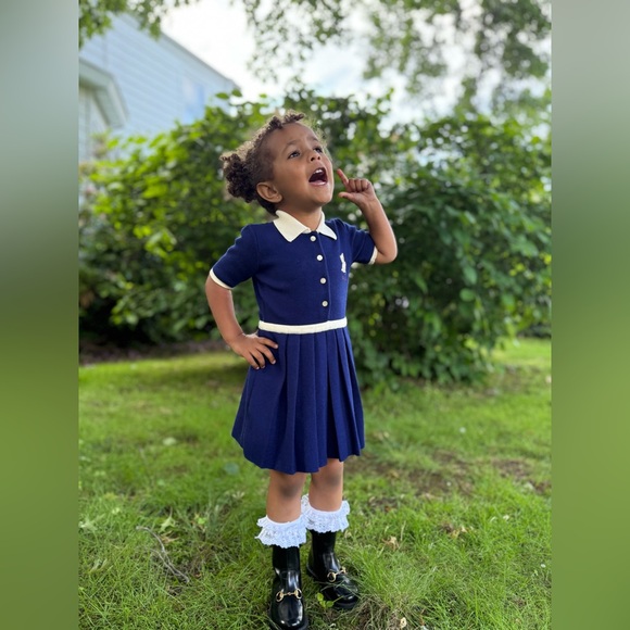 Gucci Navy Blue Kids Polo Dress - Picture 6 of 6